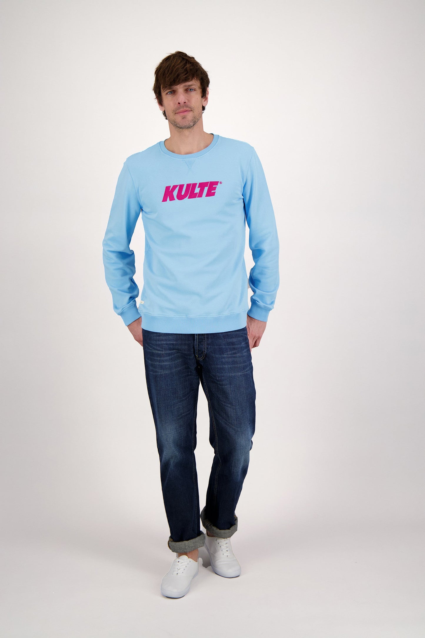 SWEAT CORPO ITALIC LIGHT BLUE