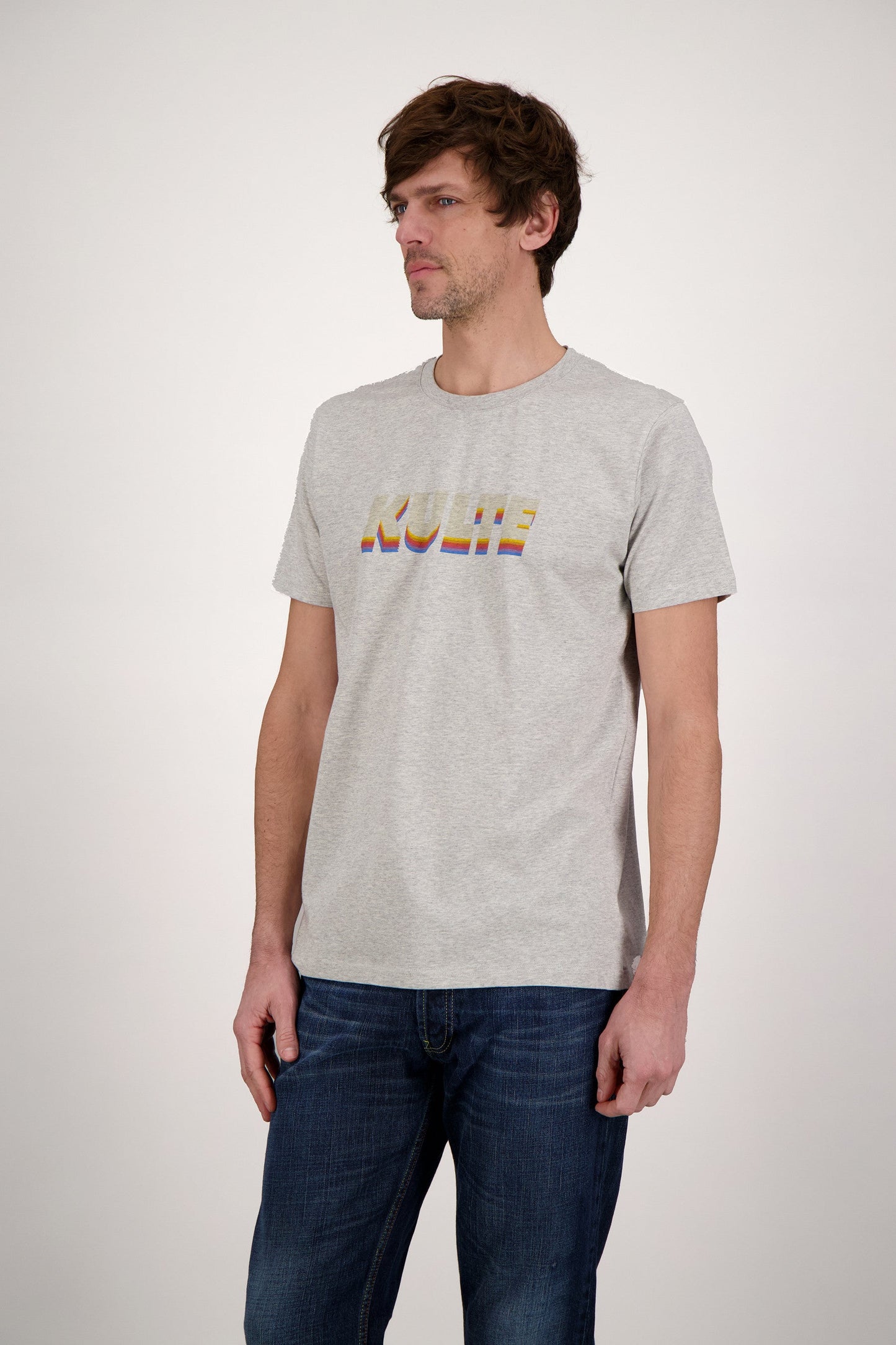 T-SHIRT CORPO ITALIC RETRO GREY