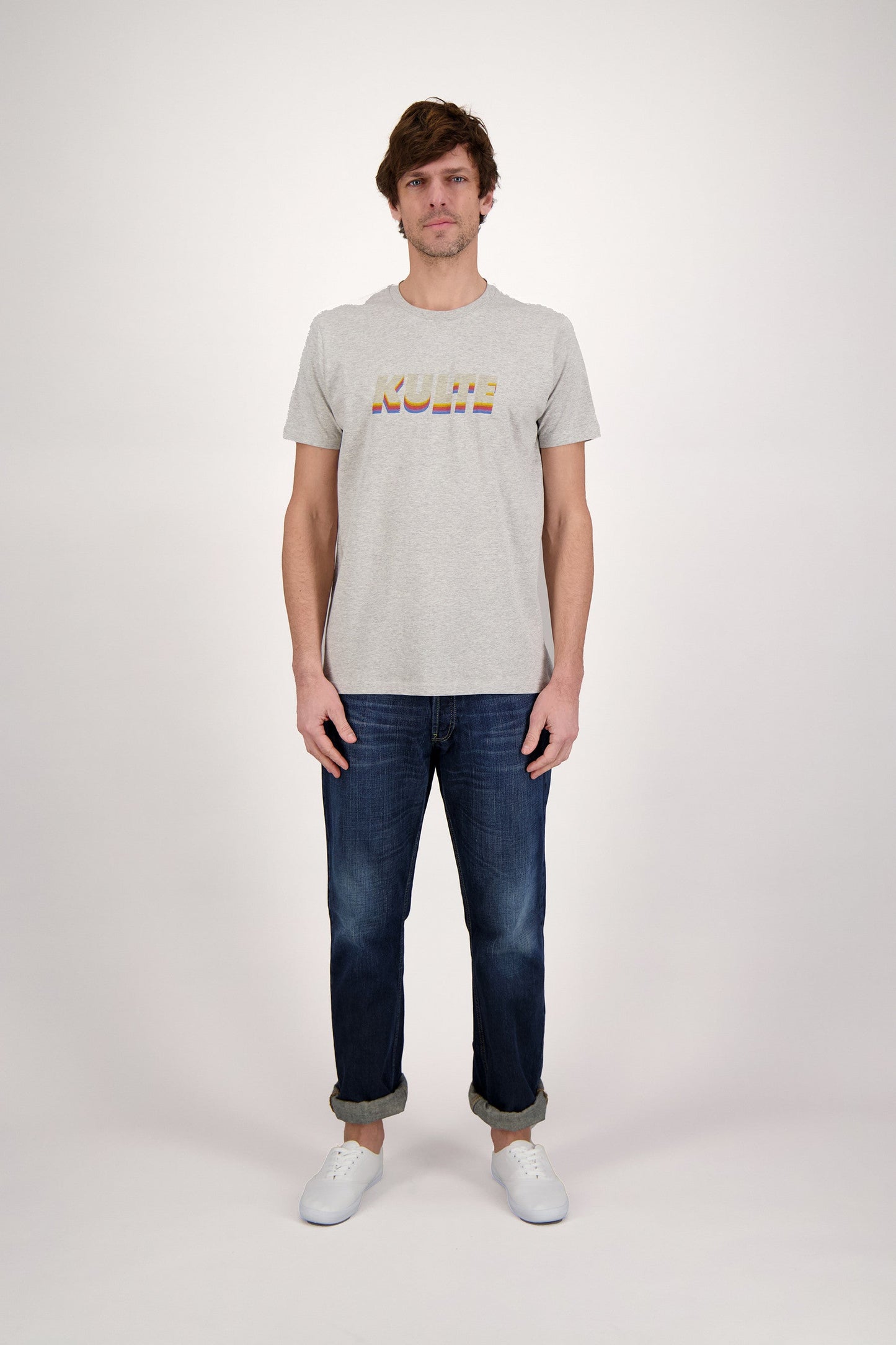 T-SHIRT CORPO ITALIC RETRO GREY