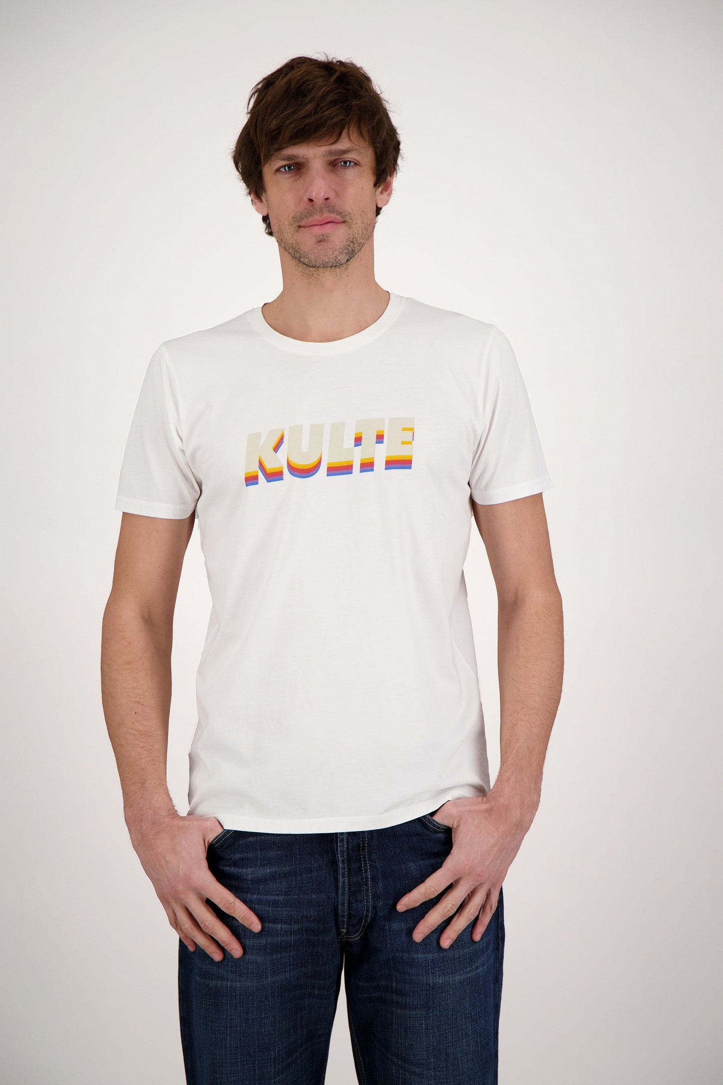 T-SHIRT CORPO ITALIC RETRO WHITE