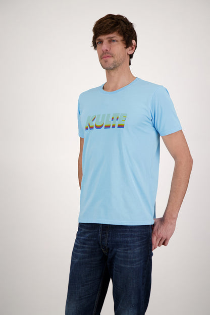 T-SHIRT CORPO ITALIC RETRO LIGHT BLUE