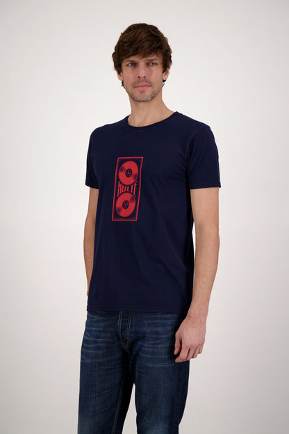 T-SHIRT PLATINE NAVY