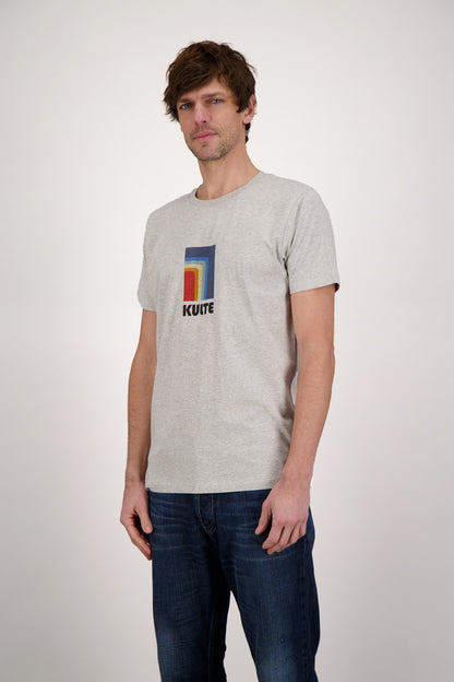 T-SHIRT RAINBOW BLOCK GREY