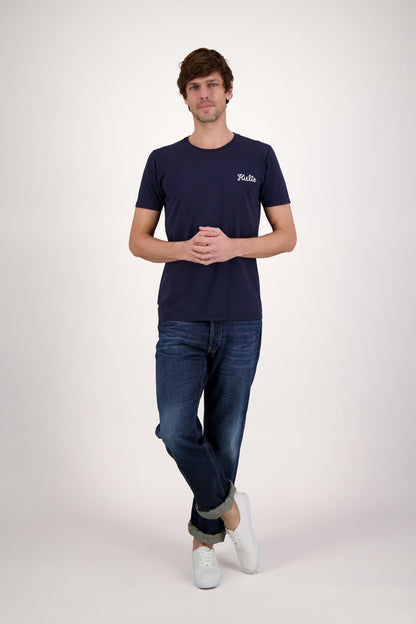T-SHIRT CORPO SCRIPT NAVY