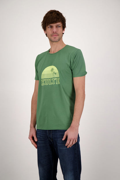 T-SHIRT SUNSET KAKI