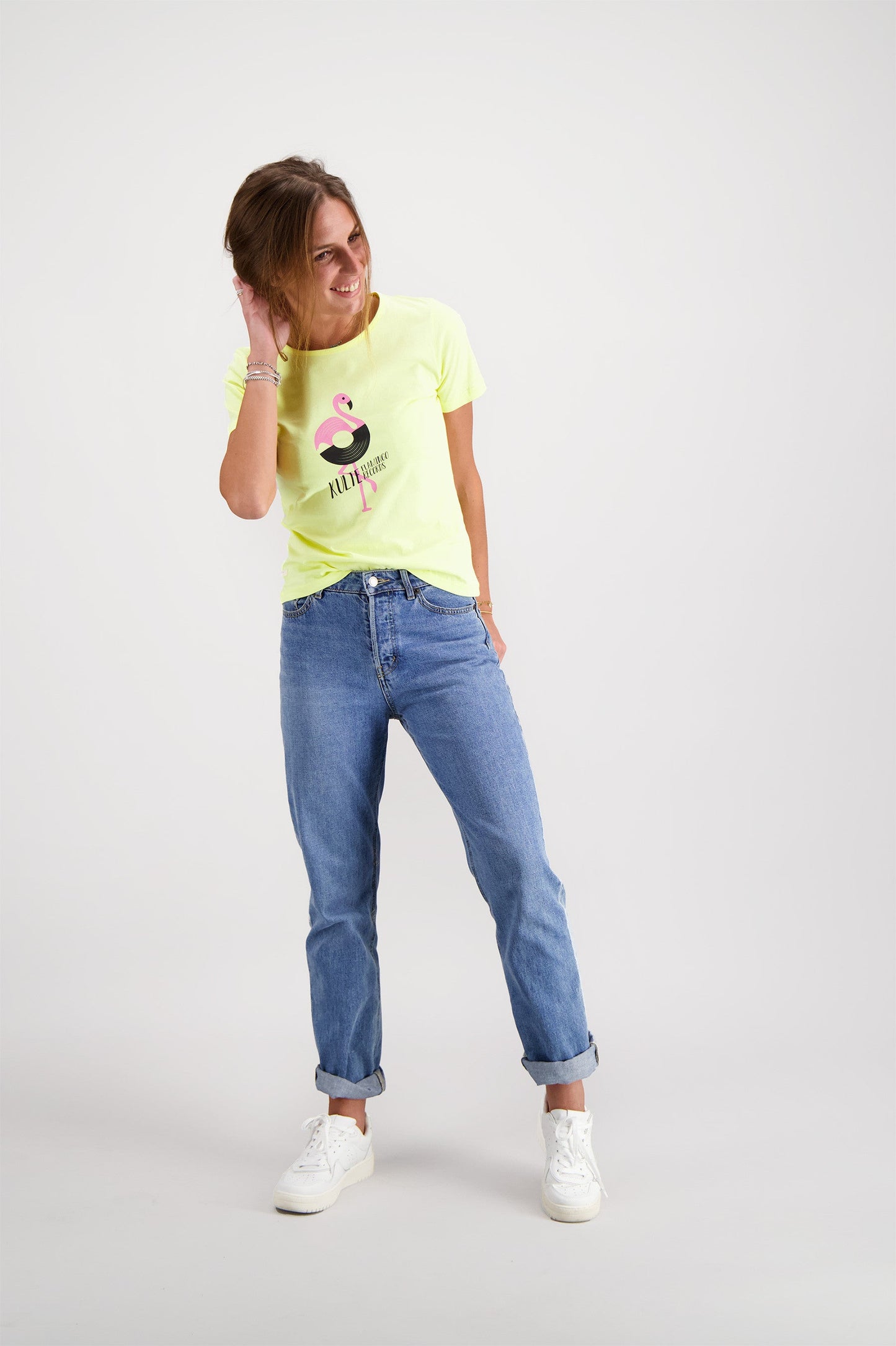 T-SHIRT FEMME FLAMINGO YELLOW