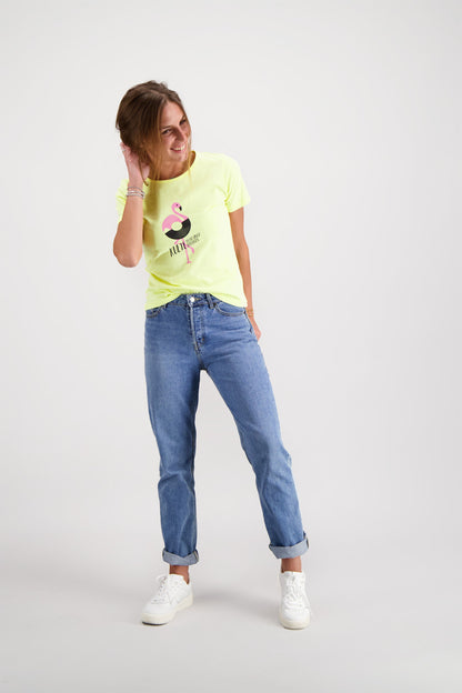 T-SHIRT FEMME FLAMINGO YELLOW