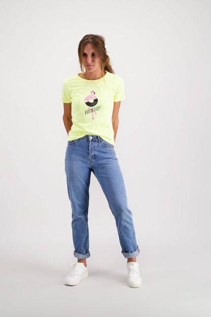 T-SHIRT FEMME FLAMINGO YELLOW