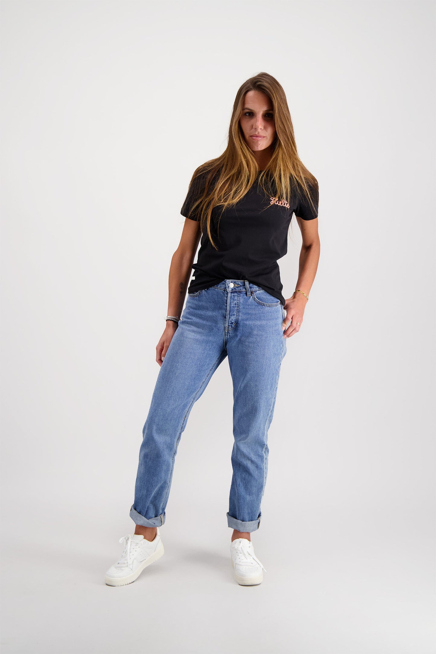 T-SHIRT FEMME SCRIPT BLACK