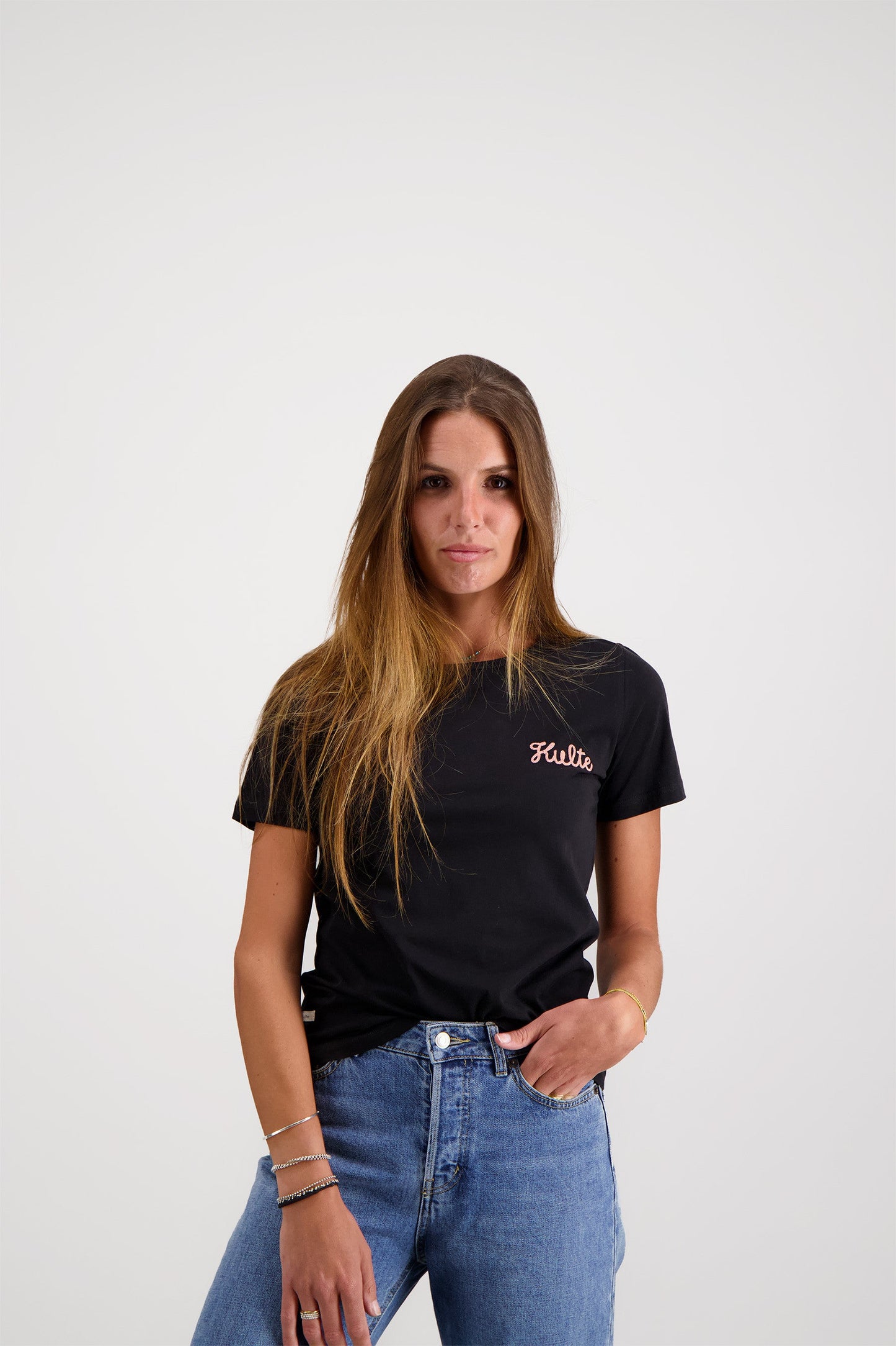 T-SHIRT FEMME SCRIPT BLACK