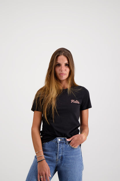 T-SHIRT FEMME SCRIPT BLACK