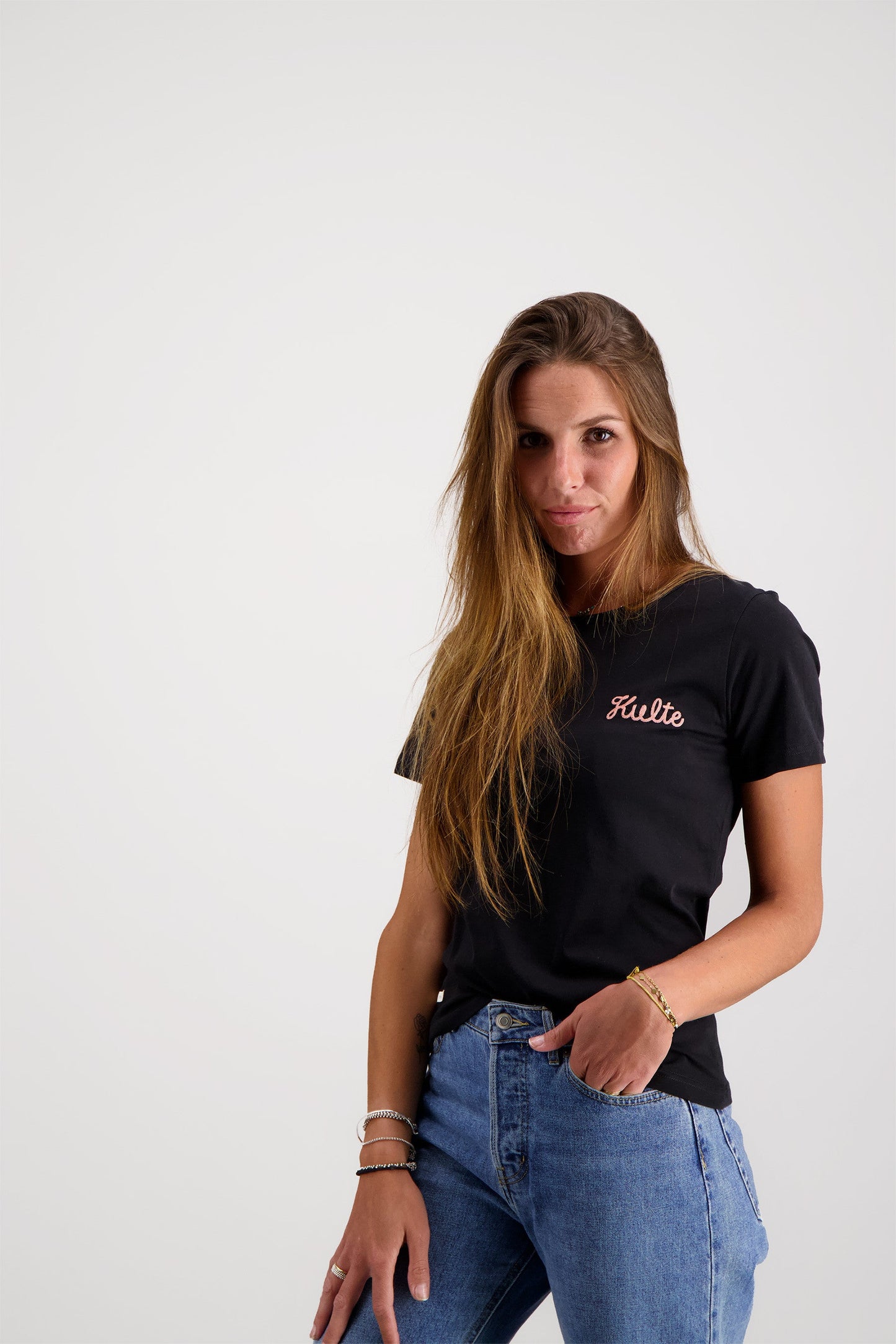 T-SHIRT FEMME SCRIPT BLACK