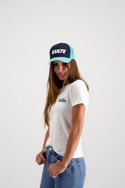 T-SHIRT FEMME SCRIPT WHITE