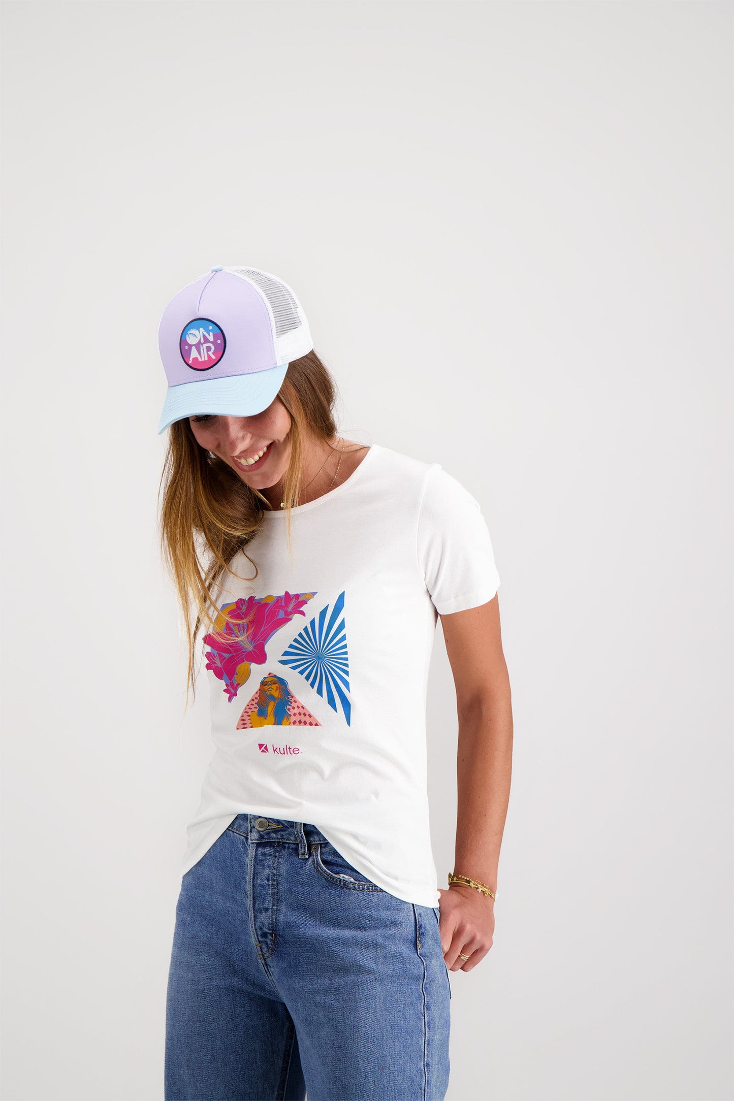 T-SHIRT FEMME TROPICAL WHITE