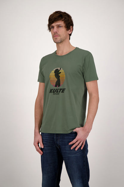 T-SHIRT TOPLESS KAKI