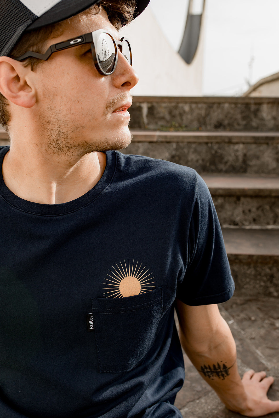T-SHIRT POCKET SUN NAVY