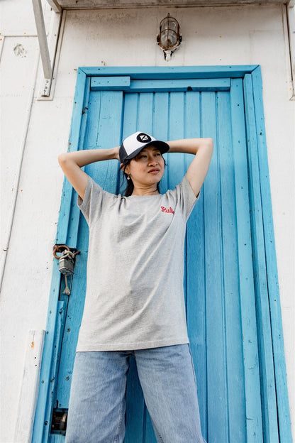 T-SHIRT CORPO SCRIPT GREY