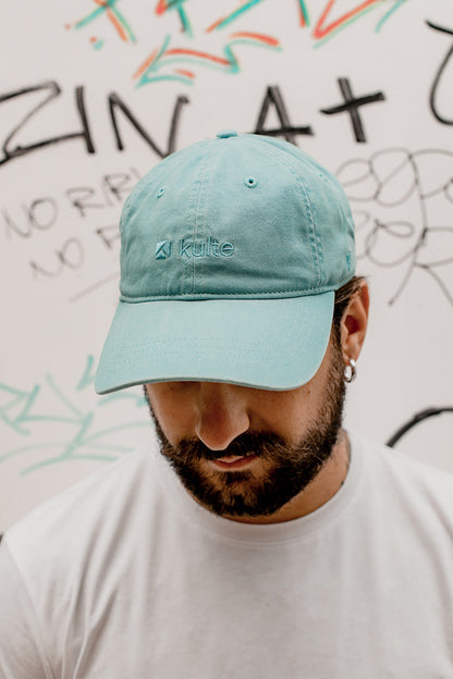 CASQUETTE BASEBALL LIGHT GREEN STONE WASH