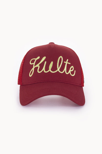 CASQUETTE SCRIPT BURGUNDY