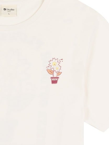TEE SHIRT FLOWER OFF WHITE
