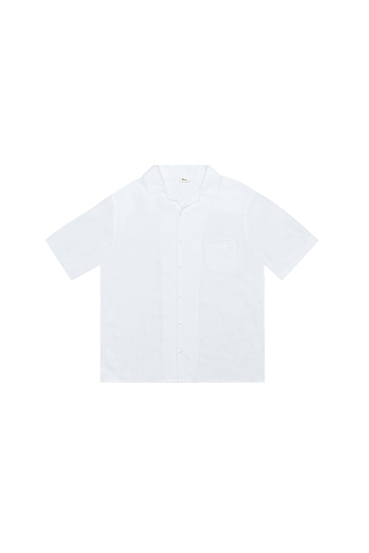 OFF WHITE LINEN SHORT SLEEVE SHIRT