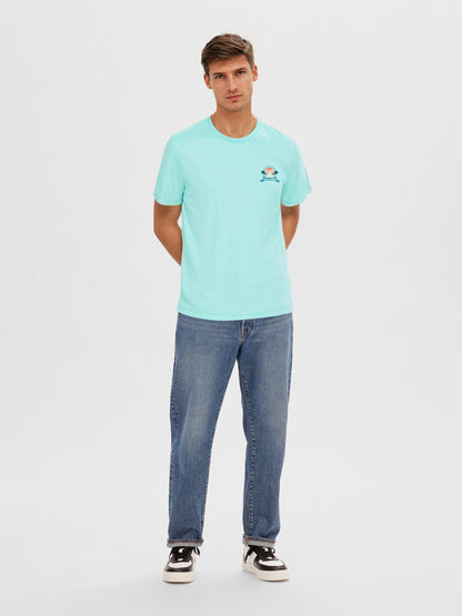 T-SHIRT SUNSET SQUARE MINT