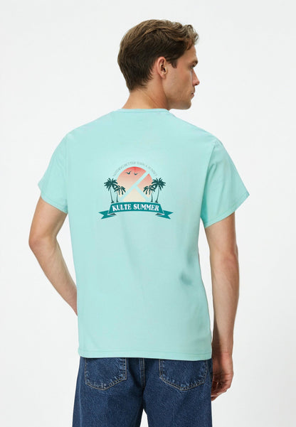 T-SHIRT SUNSET SQUARE MINT