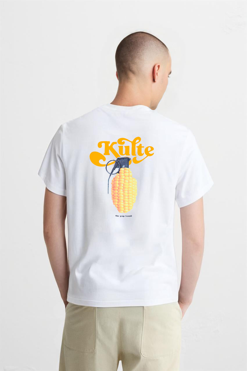 T-SHIRT POPCORN BLANC