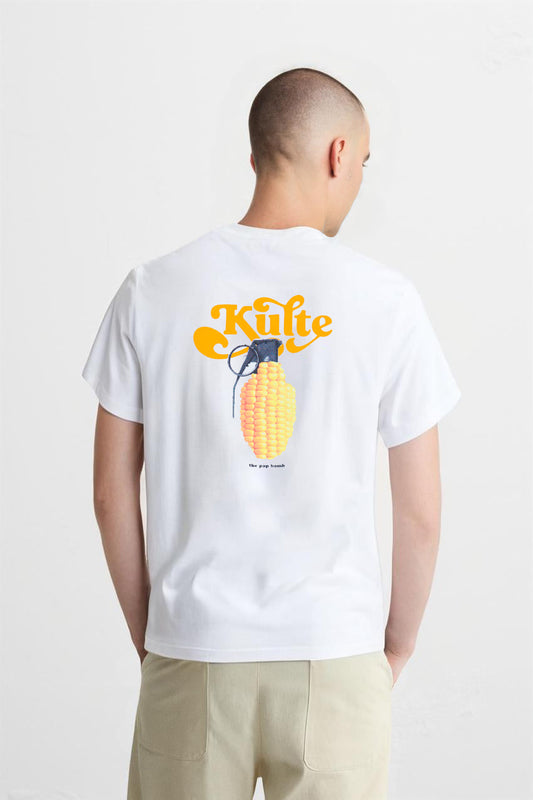 T-SHIRT POPCORN BLANC