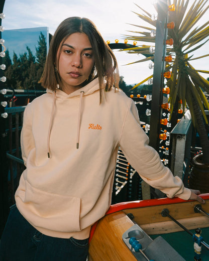 PEACH SCRIPT HOODIE