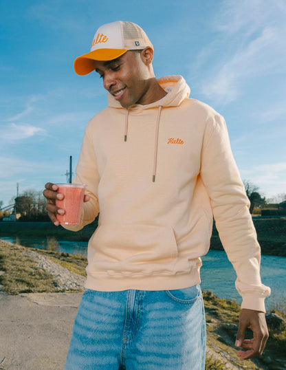 PEACH SCRIPT HOODIE