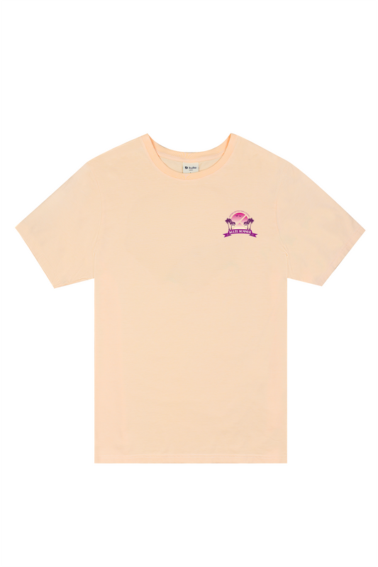 T-SHIRT SUNSET SQUARE PÊCHE